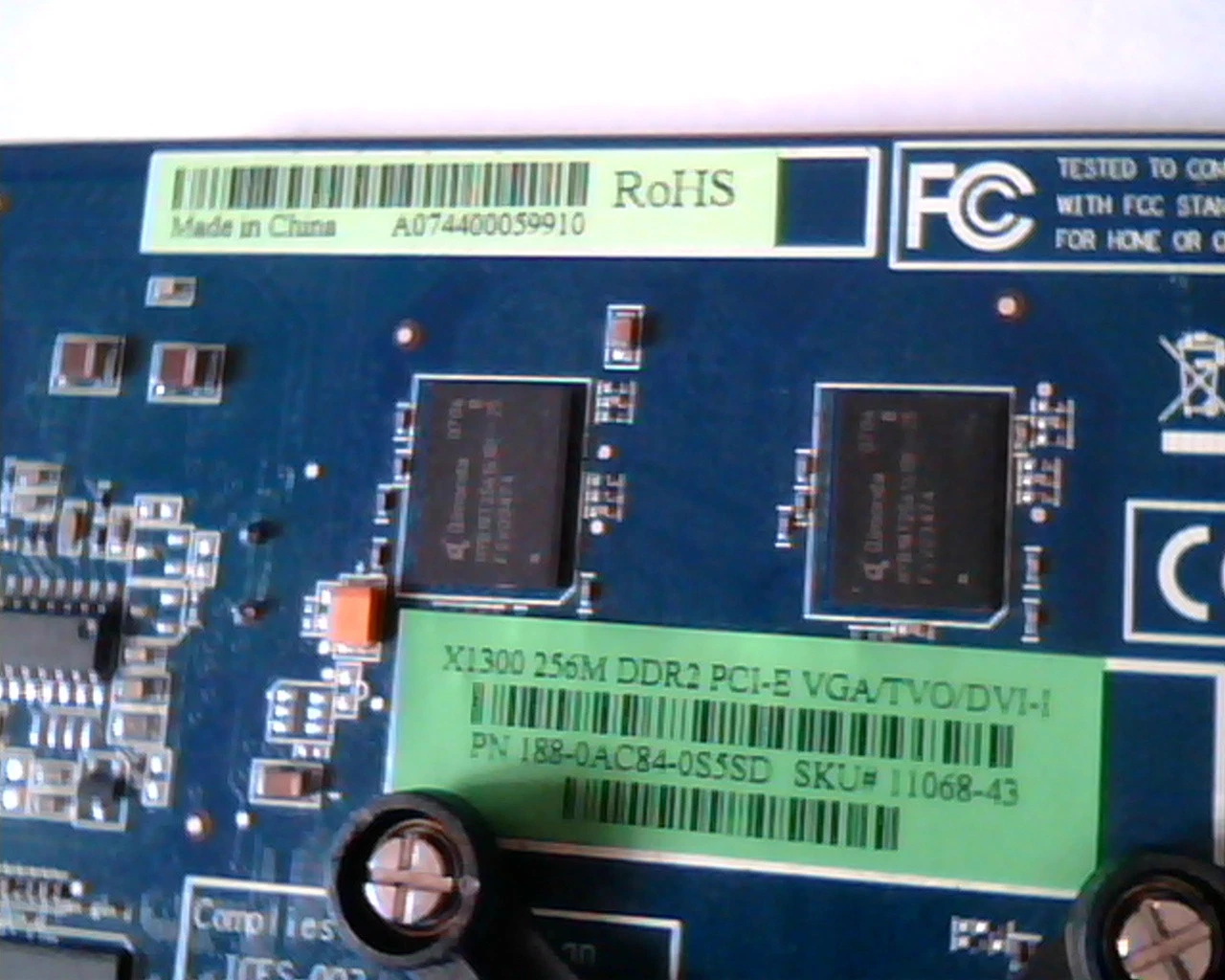 PCI-E express card ATI 109-A67631-00 X1300 256M DDR2 DVI VGA 188-0AC84-0S5SD - image 3