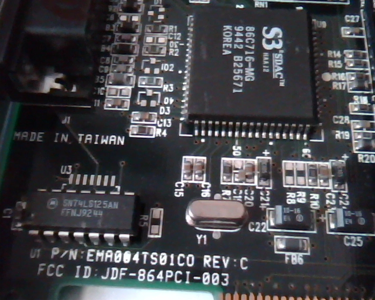 PCI card PCID64 S3 EMA004TS01CO Rev C JDF-864PCI-003 62-003323-800 VGA WDC - image 2