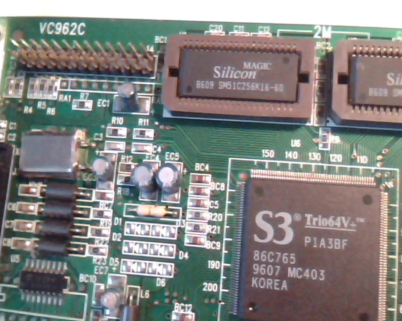 PCI card S3 Trio64V+ VC962C P1A3BF 86C765 VGA 9607 MC403 - image 2