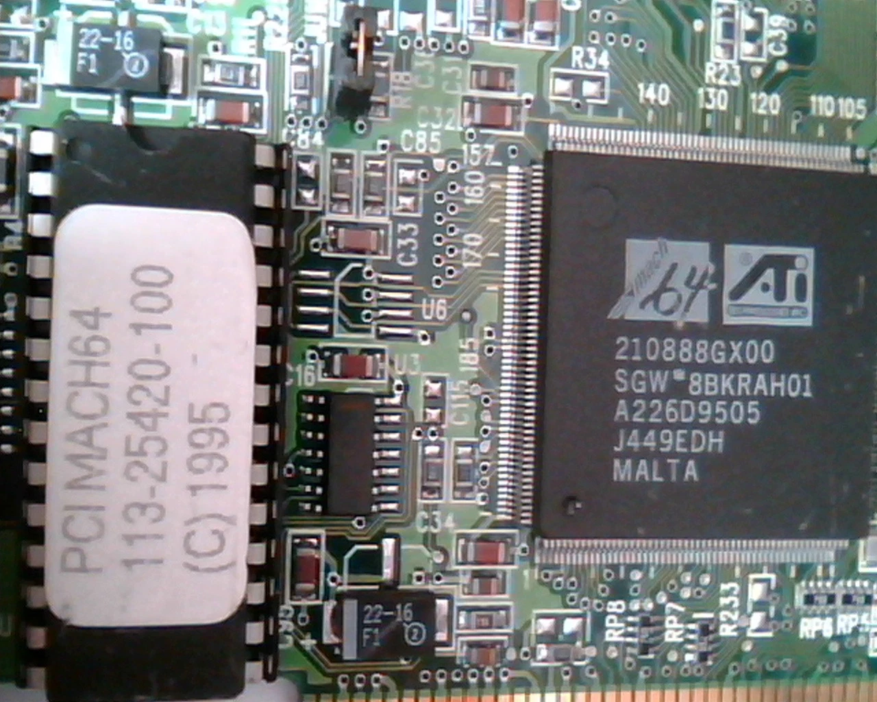 PCI Video card ATI MACH64 109-25400-43 EXM254A 113-25420-100 102-25425 VGA - image 4