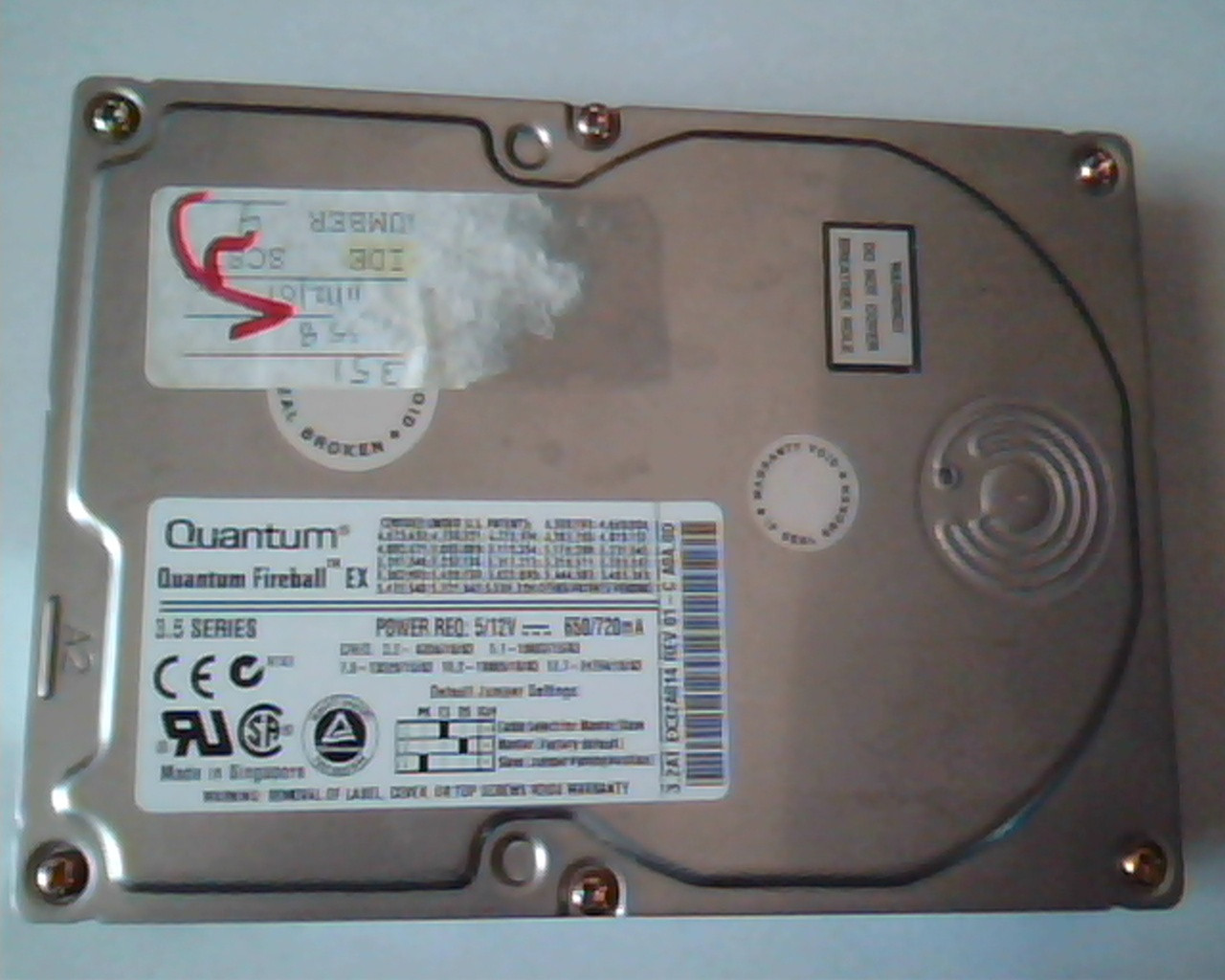 Hard Drive Disk IDE Quantum Fireball EX EX32A014 3.2AT 01-C A0A.0D 3.5 Series
