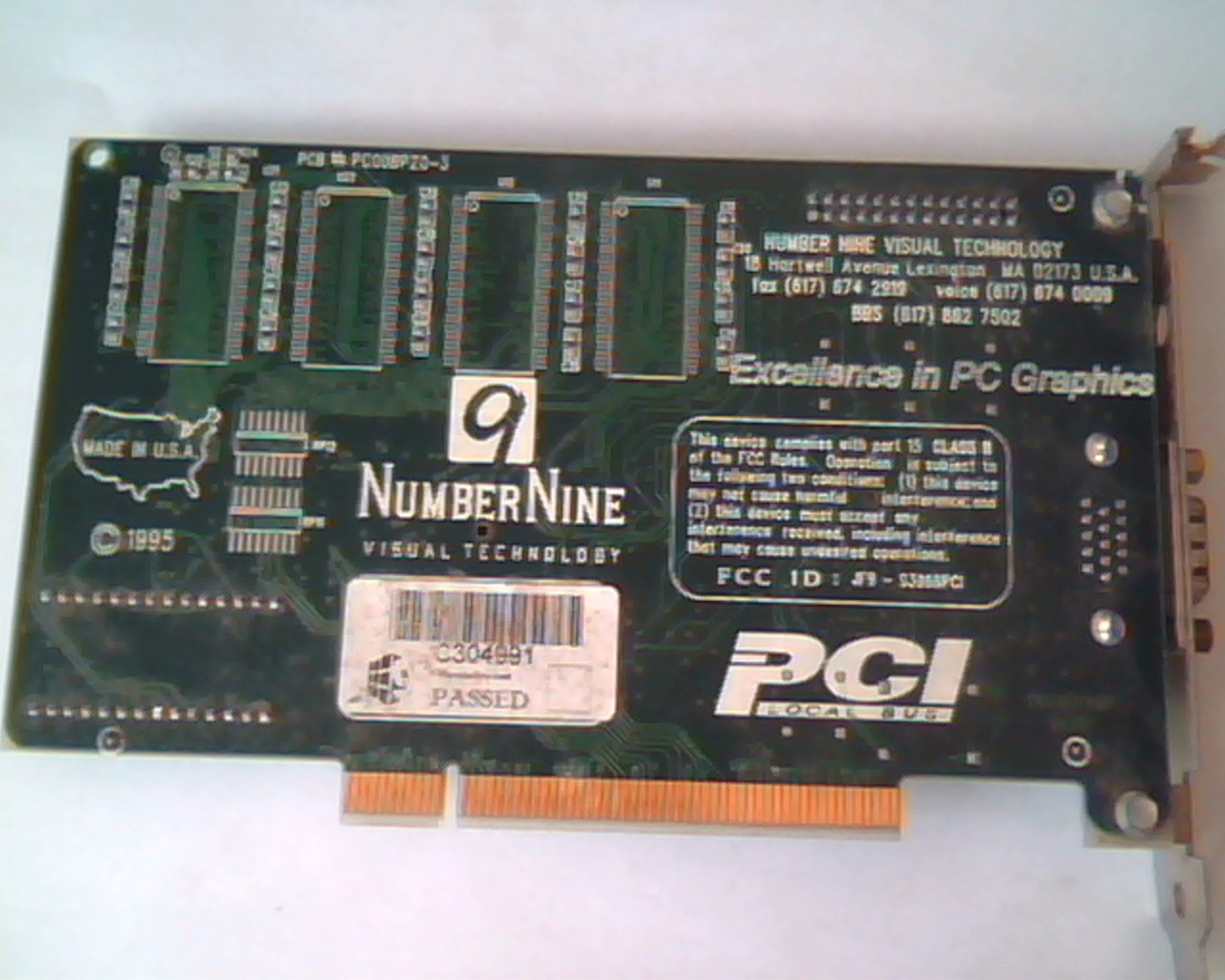 PCI Video card S3 Vision968 968 2MB V2.05.08 MPVXP0010X NumberNine PC00BPZ0-3 #9 - image 6