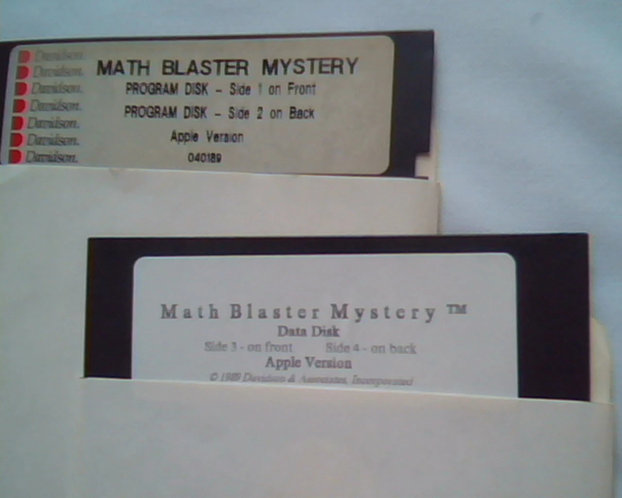Math Blaster Mystery - Davidson 2 floppies manual - math logic games - image 4