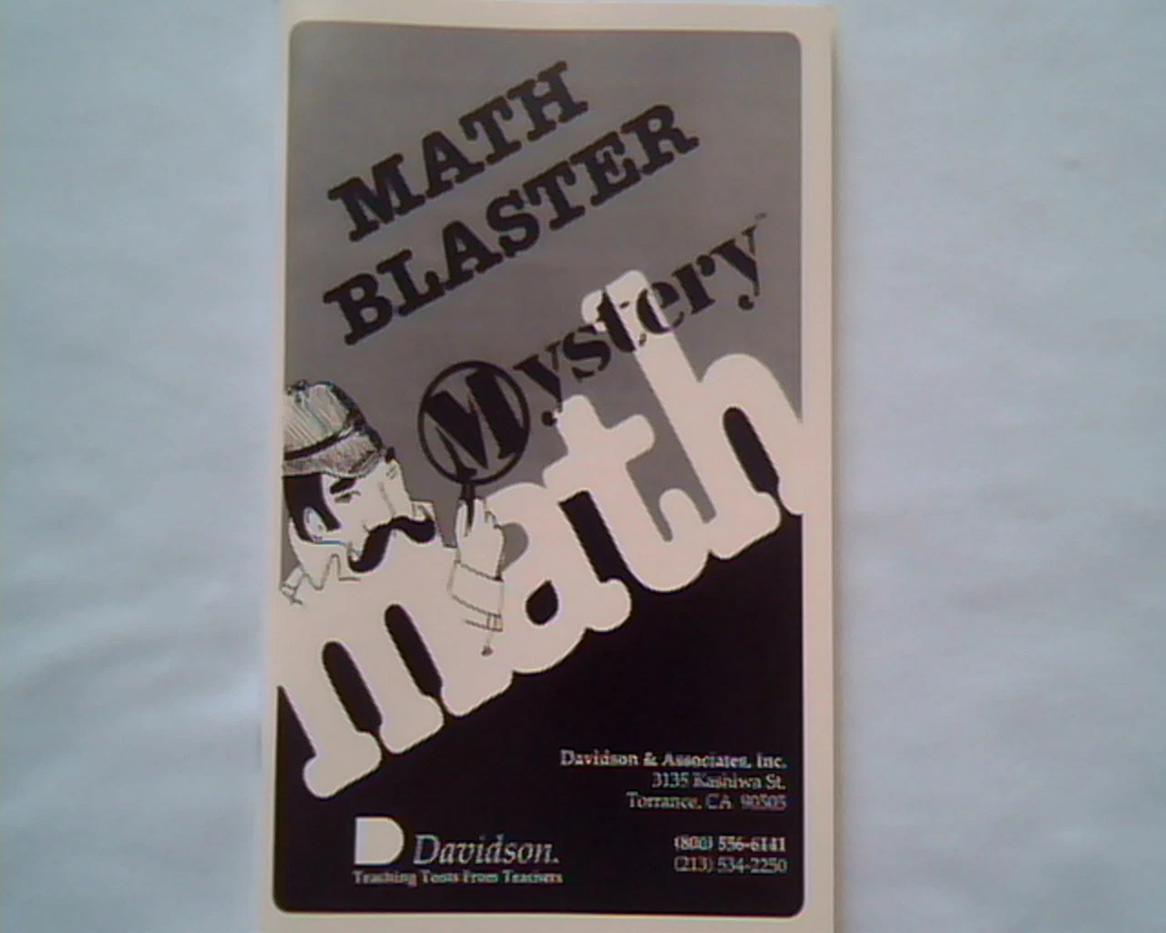 Math Blaster Mystery - Davidson 2 floppies manual - math logic games - image 5