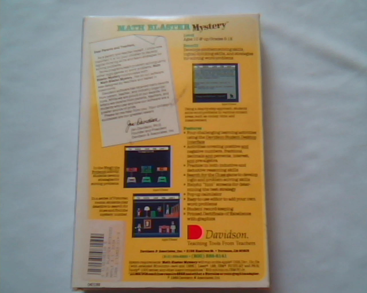 Math Blaster Mystery - Davidson 2 floppies manual - math logic games - image 6