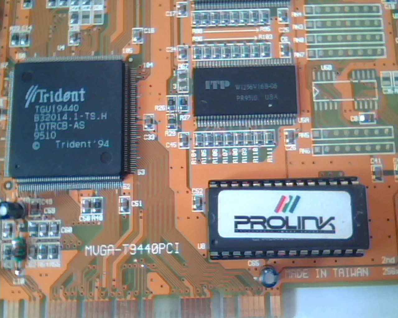 PCI Video card Trident MVGA-T9440PCI DRAM PLVA-95104656 VGA Prolinx TGUI9440 - image 2