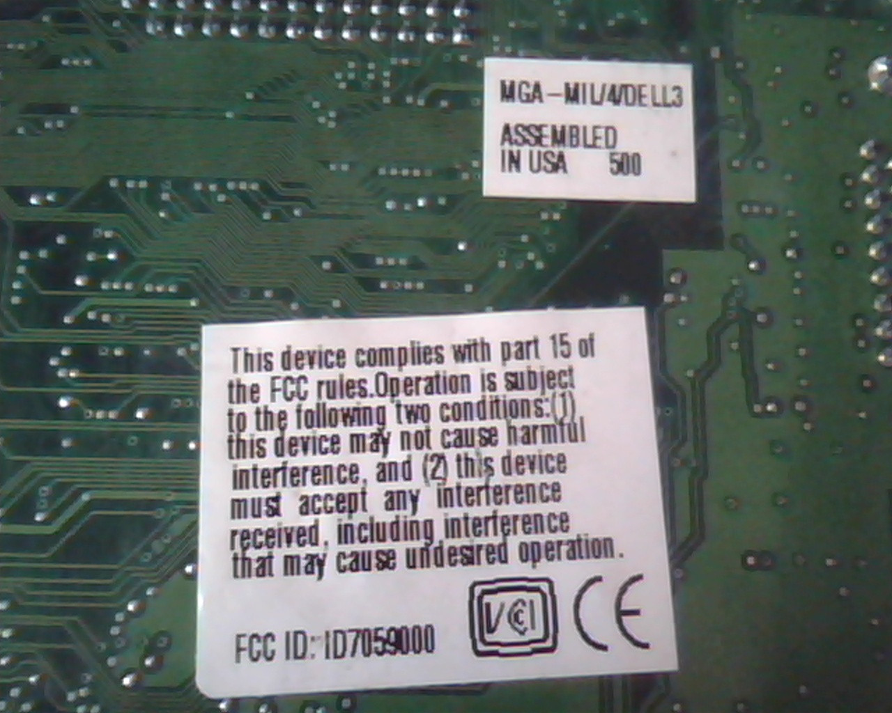 PCI Video card Matrox 590-05 Rev B MGA MIL/4/DELL3 00081992 ID7059000 DVI VGA - image 5