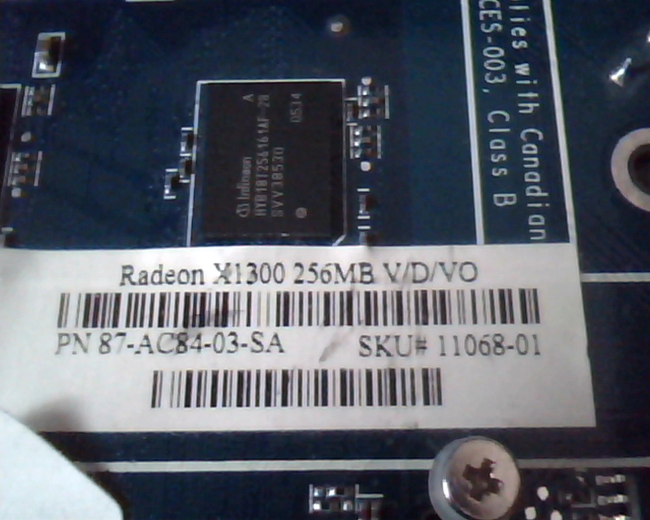 PCI-E express card ATI Radeon 109-A67631-00 X1300 256MB 87-AC84-03-SA DVI VGA TV - image 3