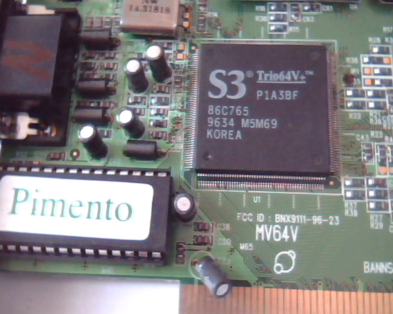 PCI Video card Pimento S3 Trio64V+ MV64V BNX9111-96-23 F2-10283 VGA - image 2