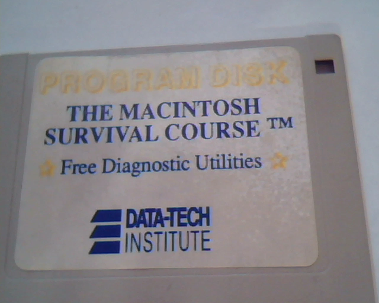 Floppy Disk The Macintosh Survival Course Data-Tech diagnostic utilities program - image 2