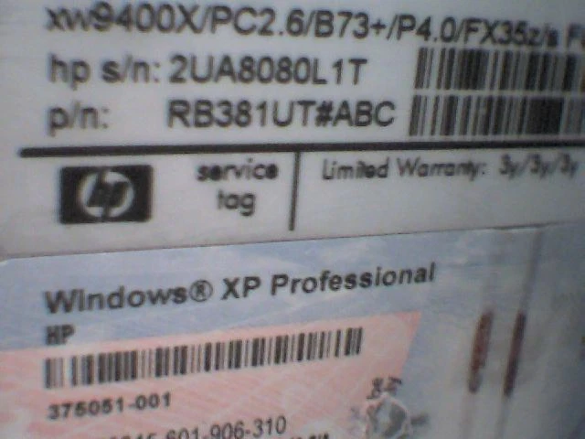 HP xw9400 Workstation Computer Dual CPU Dual-Core Opteron 2600 w/16GB EM244AV - image 4