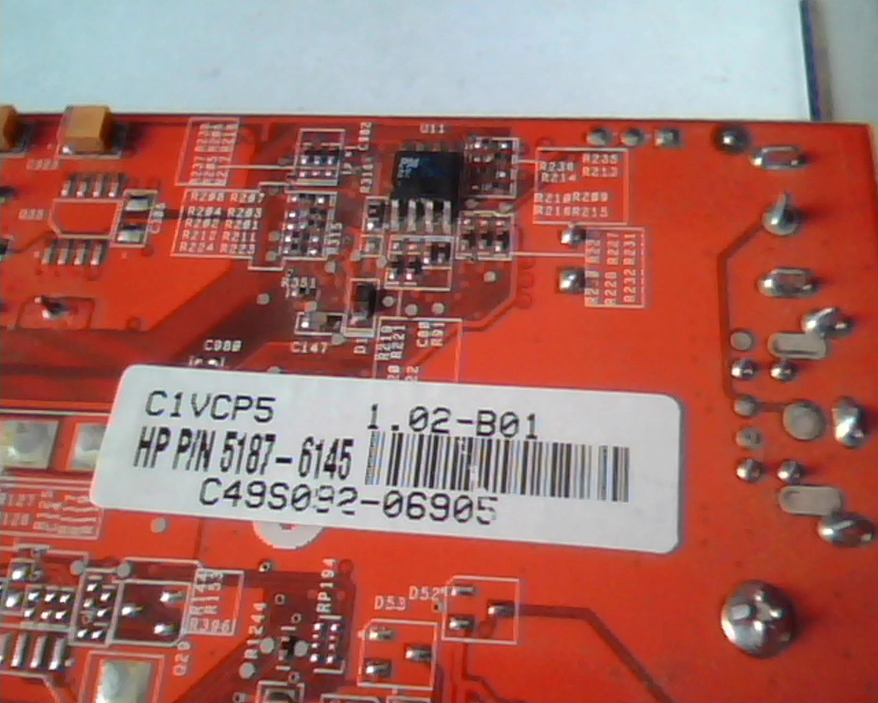 PCI-E express card ASUS RV370SE T 128M 5187-6145 1.02-B01 C1VCP5 VGA S-Video - image 4