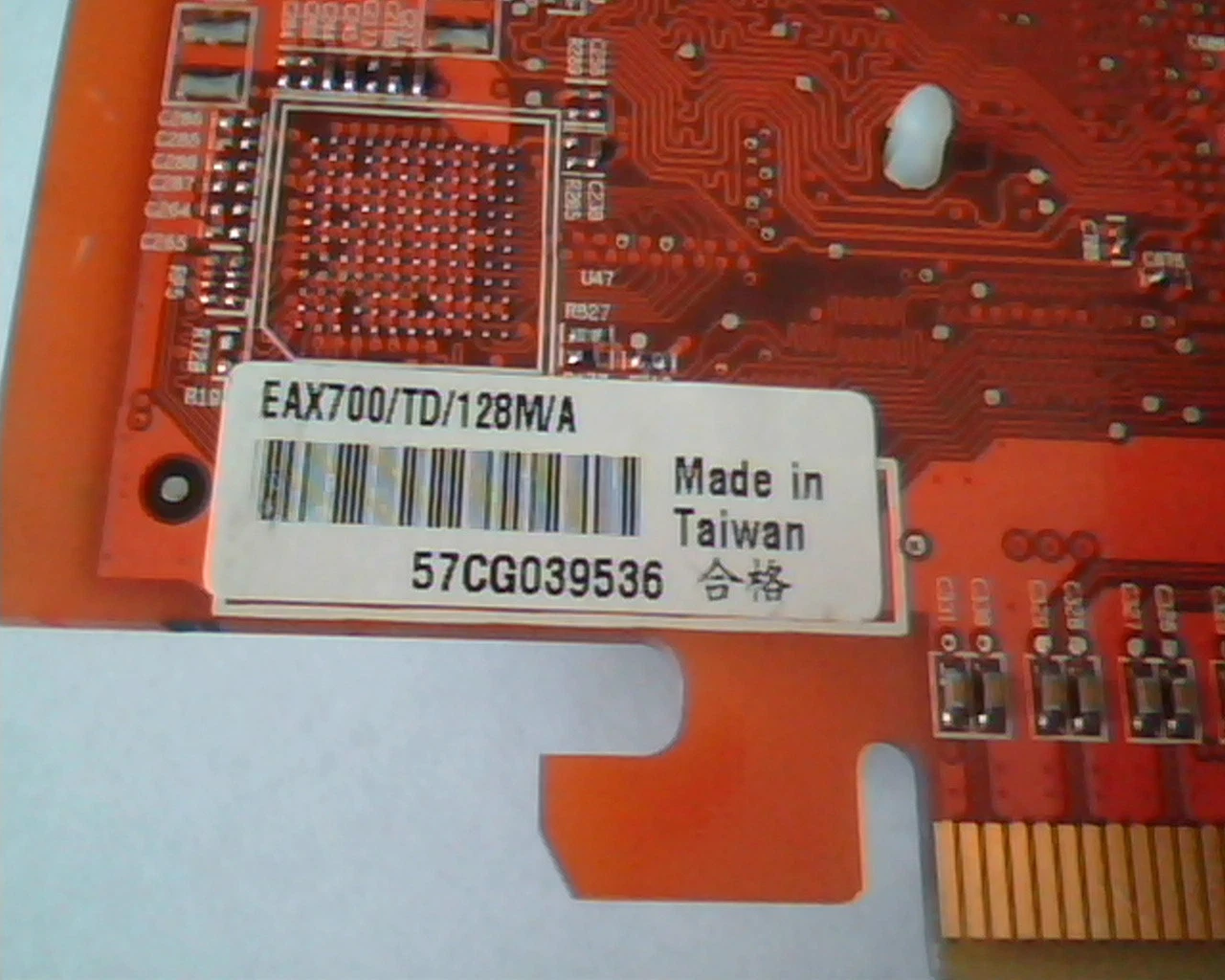 PCI-E express card ASUS A387C Rev 1.00A 08-170070210 EAX700 TD 128M VGA DVI TV - image 4
