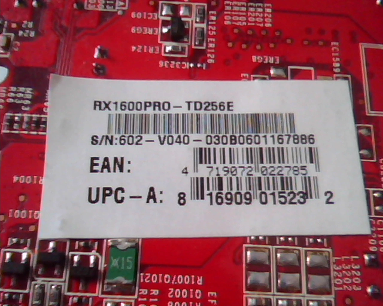PCI-E express card MSI V040 Ver 1.0 109-A67631-00B RX1600PRO-TD256E RX1600 Pro - image 3