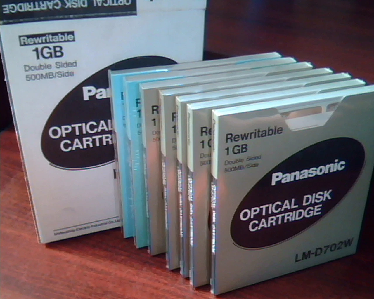 Panasonic Optical Disk Cartridge LM-D702W Double sided 1GB - SET 7 BRAND NEW