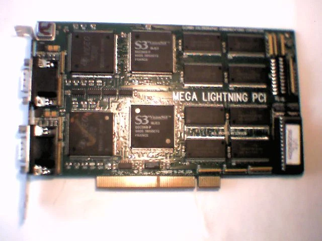 PCI Video card ColorGraphic Mega Lightning PCI 8M Dual S3 Vision968 PC-602167-R3 - image 2
