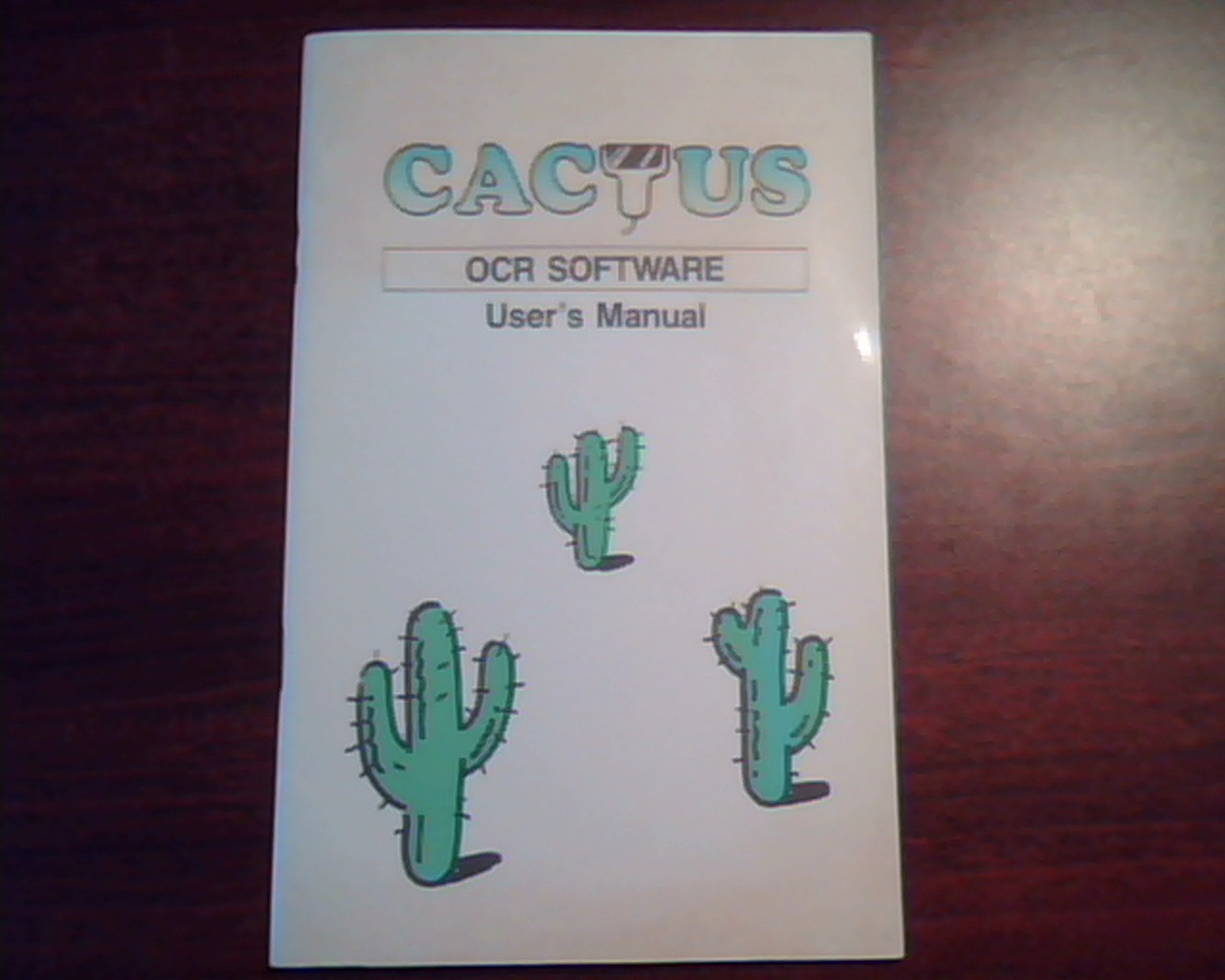 Cactus OCR Software User's Manual - Hand held Scanner IBM PC/XT/AT guide - image 2