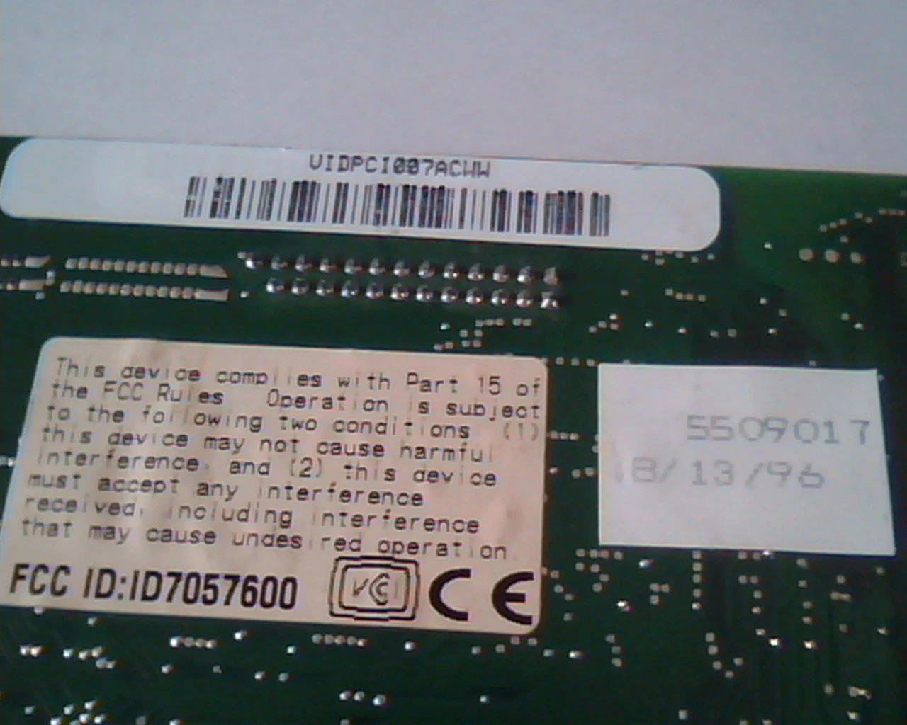 PCI Video card Matrox 576-04 Rev A MGA ID7057600 5509017 VGA 1L90I - image 4