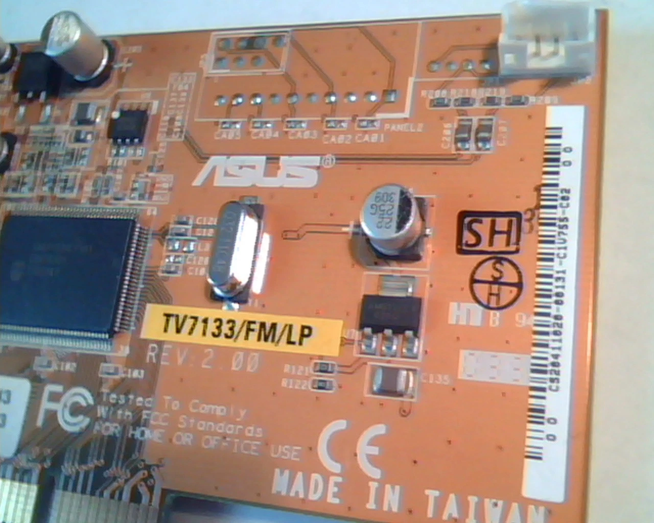 PCI Video card ASUS TV FM Card TV7133/FM/LP Rev 2.00 Controller C02-0236 Video - image 2