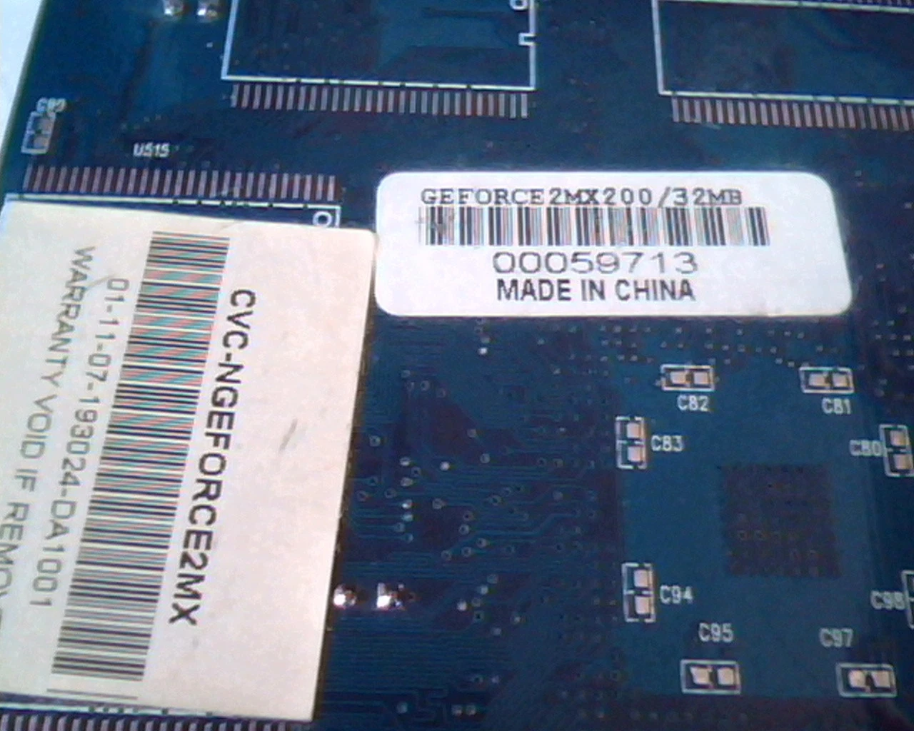 AGP card GeForce2MX Ver D 32MB GeForce 2MX 200 2X200 CVC-NGEFORCE2MX VGA - image 3