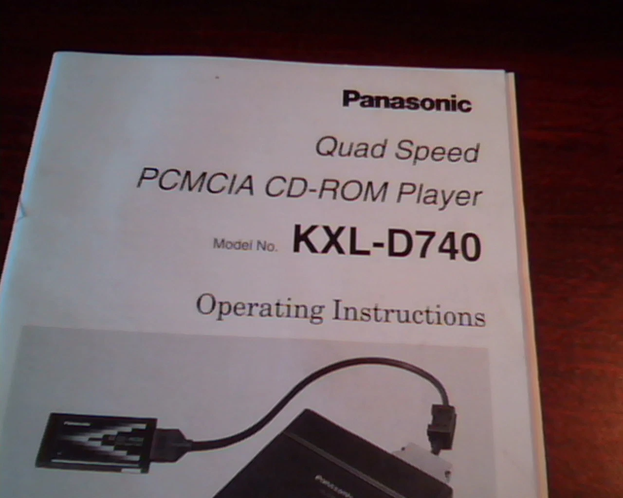 Panasonic Quad Speed PCMCIA CDROM Player User's Manual Model : KXL-D740 - image 2