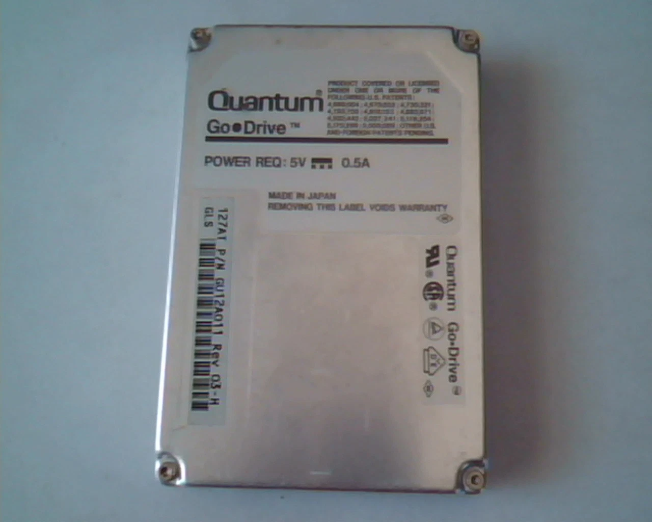 2.5 Hard Disk Drive Quantum GoDrive 127AT GU12A011 03-H GLS GU12AO11 20-10183