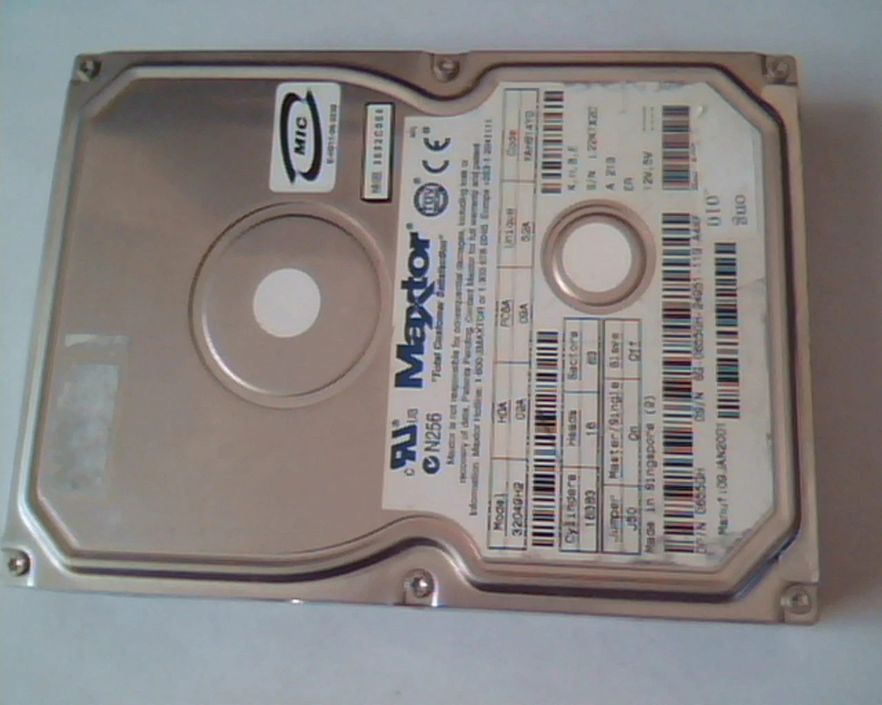Hard Drive Disk IDE Maxtor 32049H2 02A 09A 52A YAH814Y0 A00 0655GH