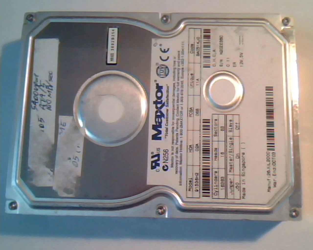 Hard Drive Disk Maxtor 91536H2 02A 06B 11A BAC51KJ0 C,H,C,A 26JUL2000