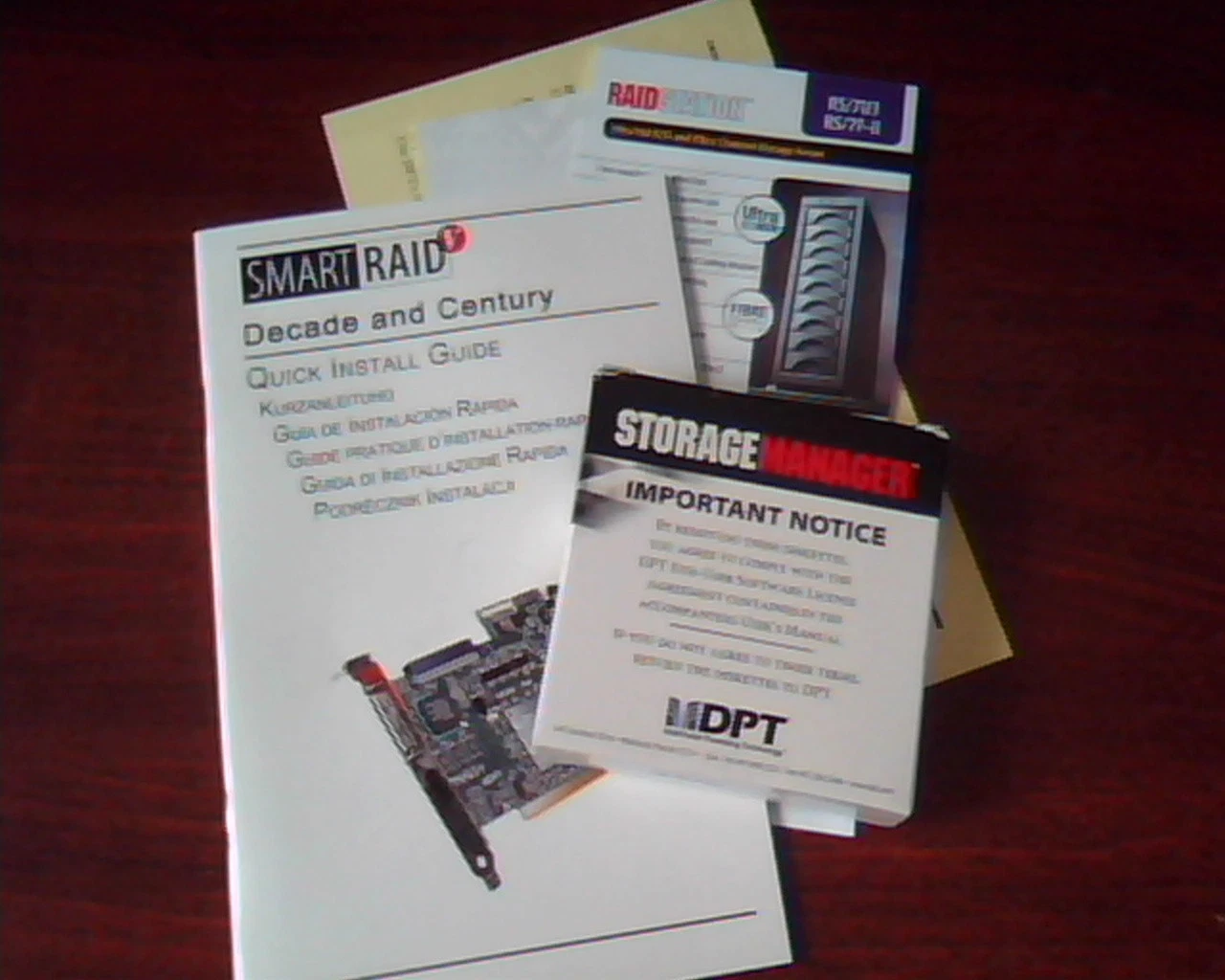 DPT RAIDStation Decade Century Smart Raid Guide Diskettes drivers