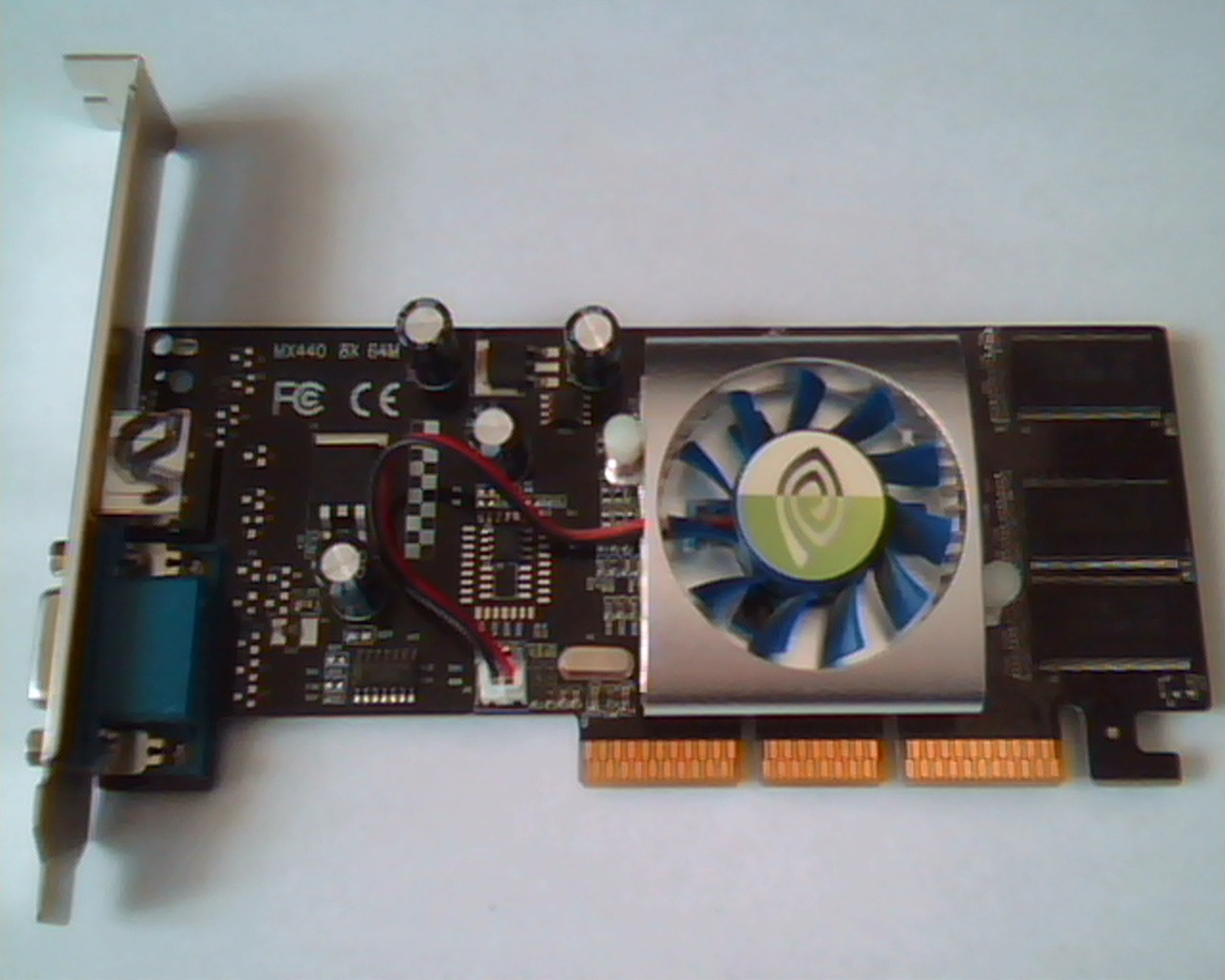 AGP card GeForce4MX 440-8X Ver D 64MB DDR TV-out VGA MX440