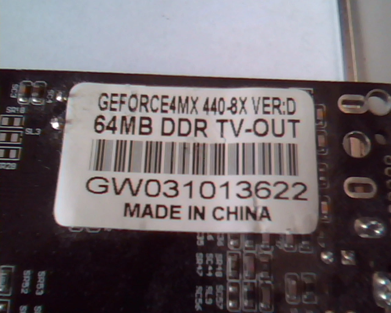 AGP card GeForce4MX 440-8X Ver D 64MB DDR TV-out VGA MX440 - image 3