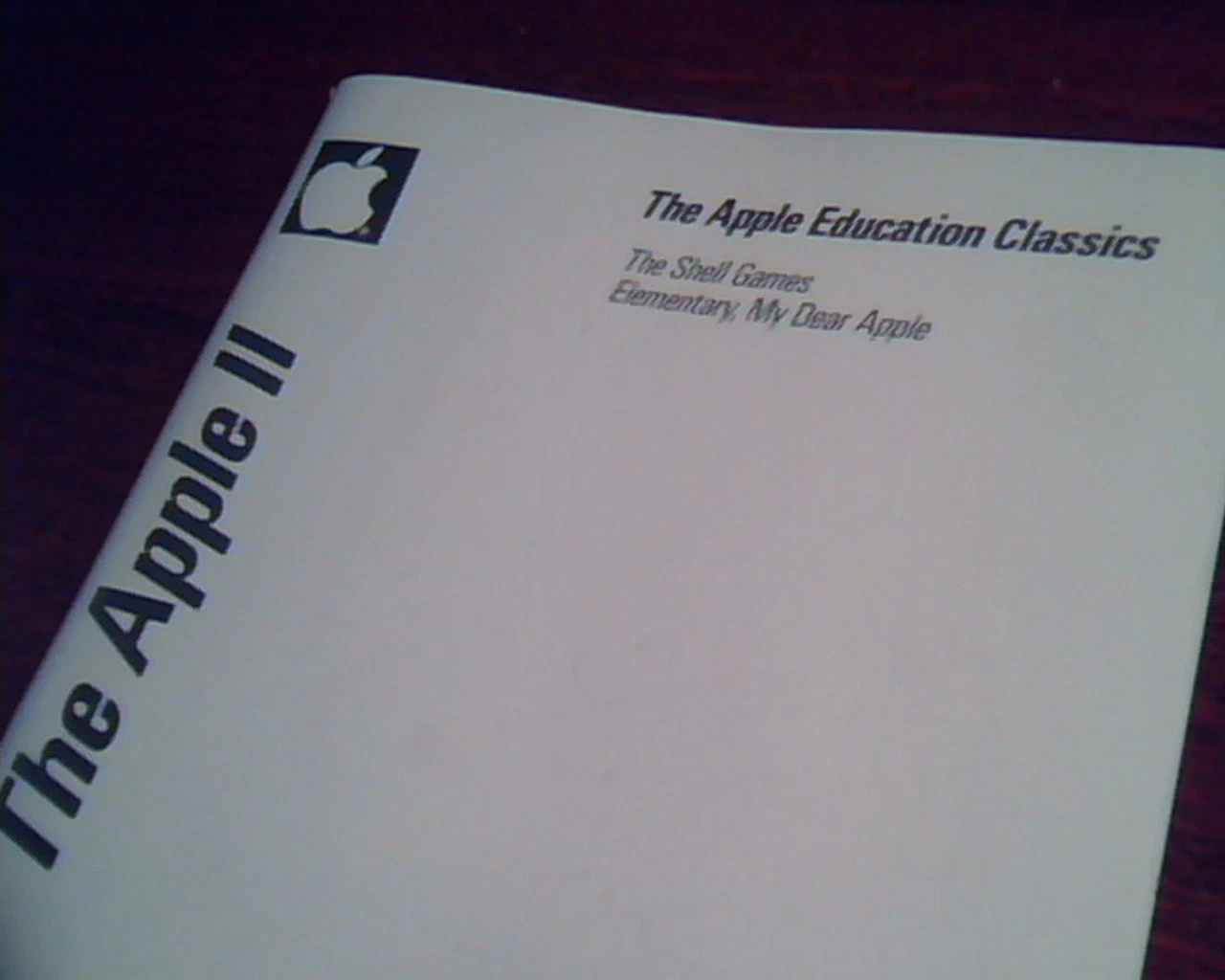 The Apple II - Apple Education Classics The Shell Games Elementary Dear Manual - image 2