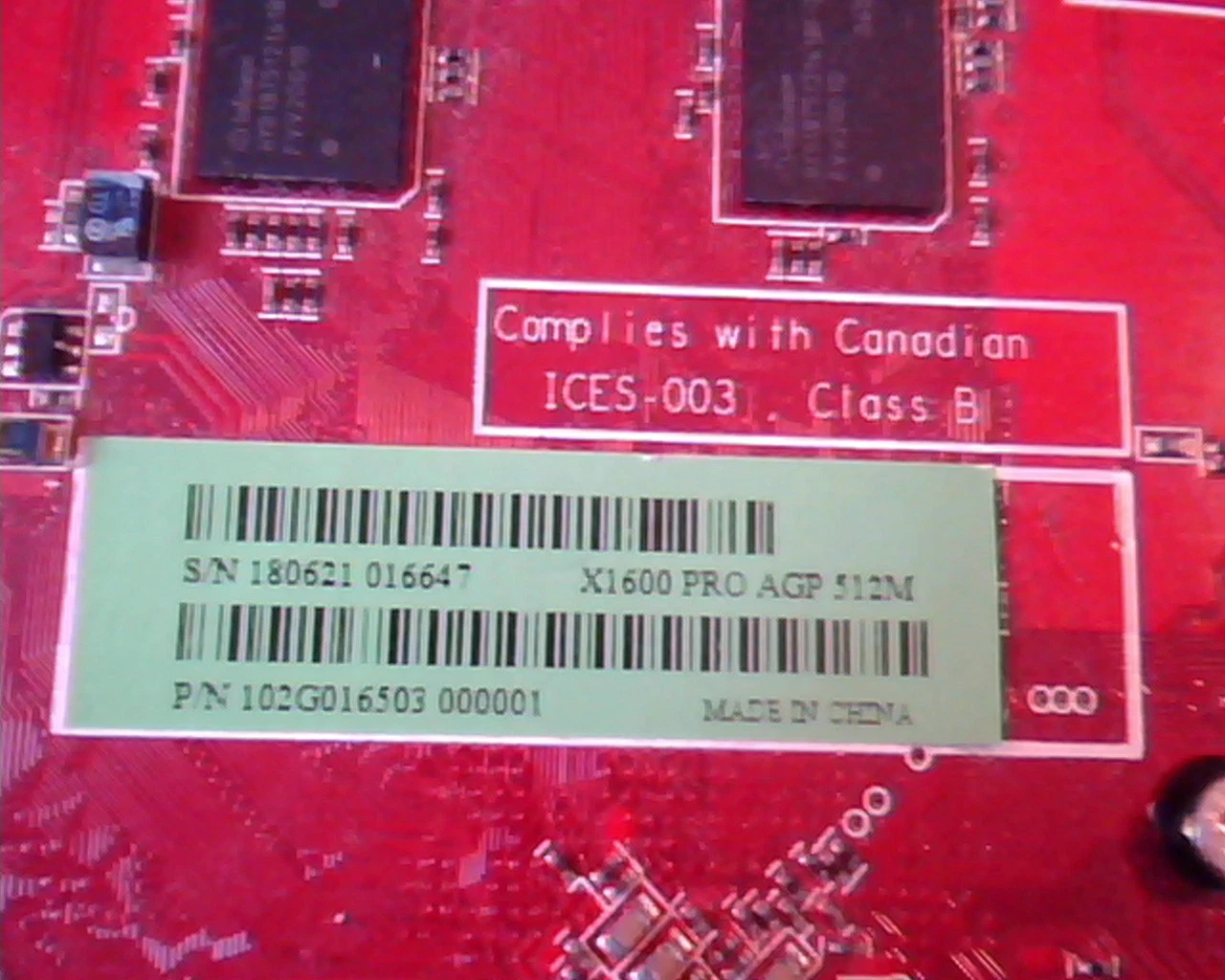AGP card ATI Radeon X1600 Pro AGP 512M  VGA TV DVI  Video NTSC PAL — image 3
