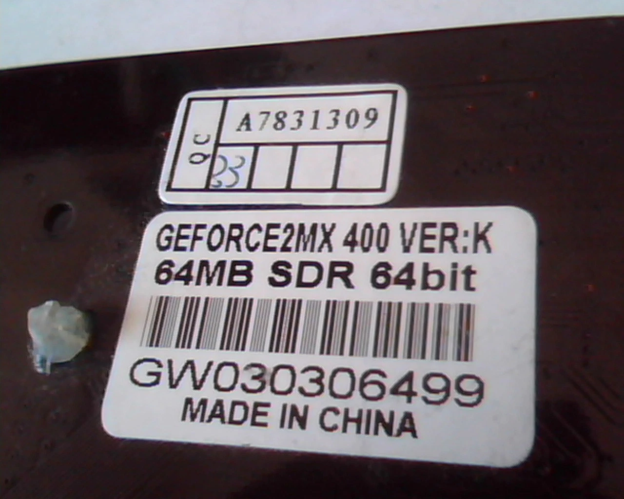 AGP card GeForce2MX 400 Ver K 64MB SDR 64bit VGA GeForce 2MX MX400-VK - image 3