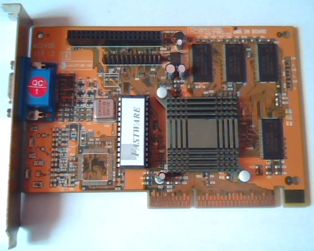 AGP card AC240D Ver 1.2 8MB VGA Fastware On Board