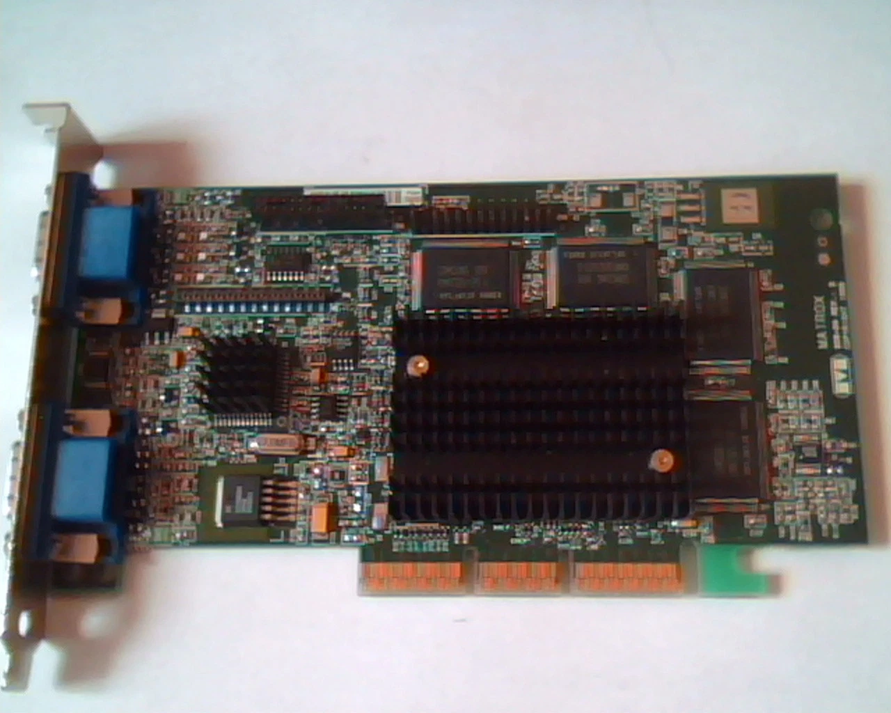 AGP card Matrox 906-04 Rev B MGI G4+MDH4A32G Dual VGA