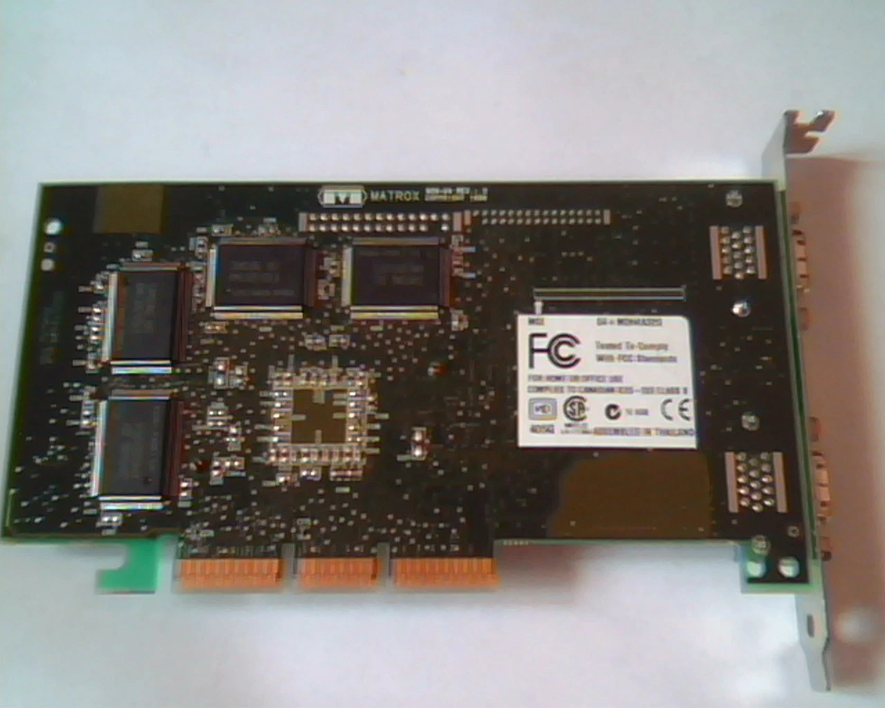 AGP card Matrox 906-04 Rev B MGI G4+MDH4A32G Dual VGA - image 4
