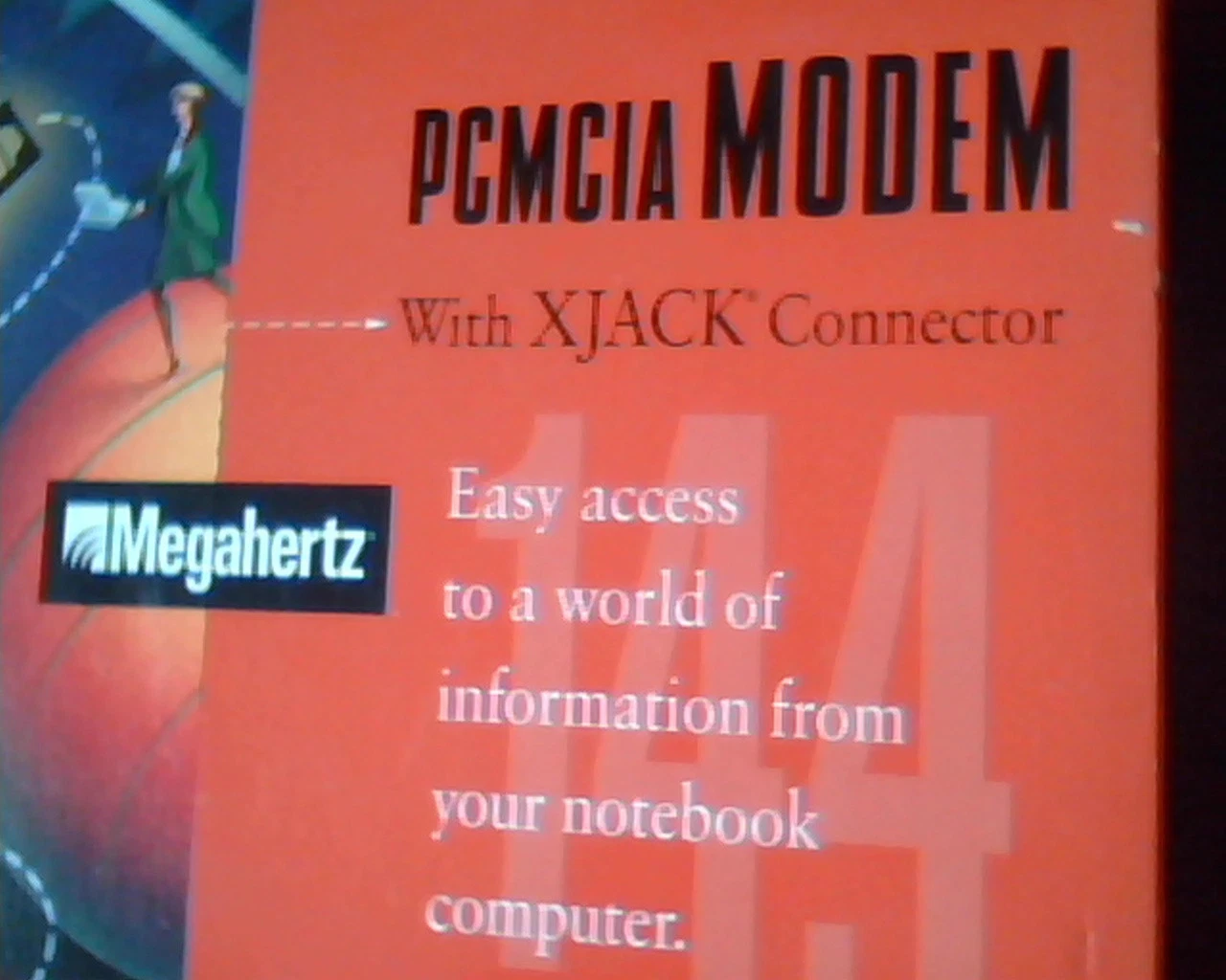 Megahertz PCMCIA Modem with XJACK Connector data fax - Guide + Floppies + card - image 2
