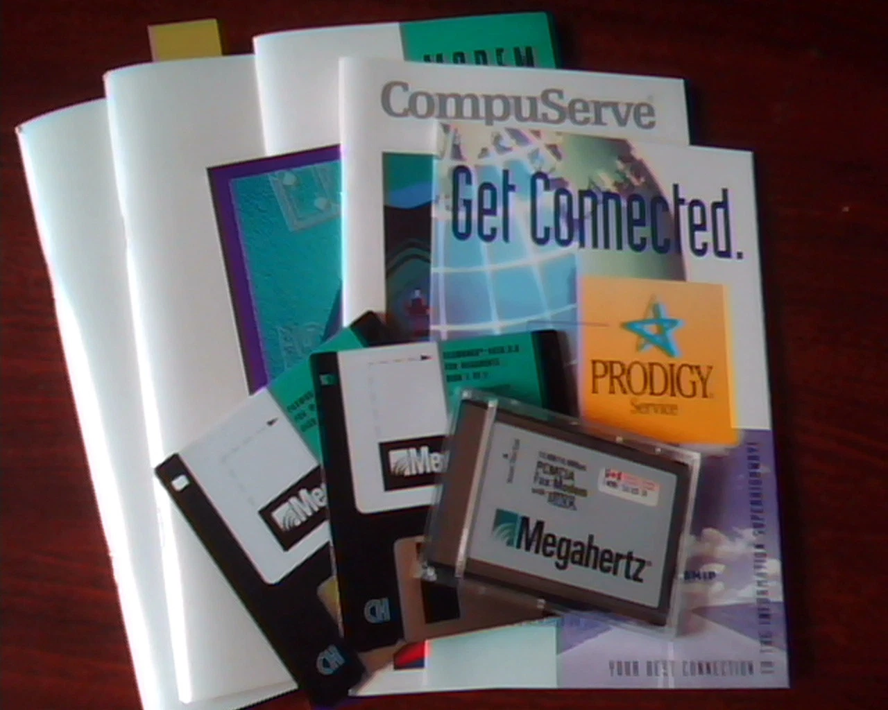 Megahertz PCMCIA Modem with XJACK Connector data fax - Guide + Floppies + card - image 3