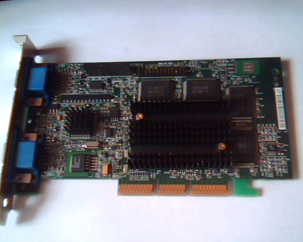 AGP card Matrox 906-02 Rev A MGI G4+MDHA/32/OEM Dual VGA