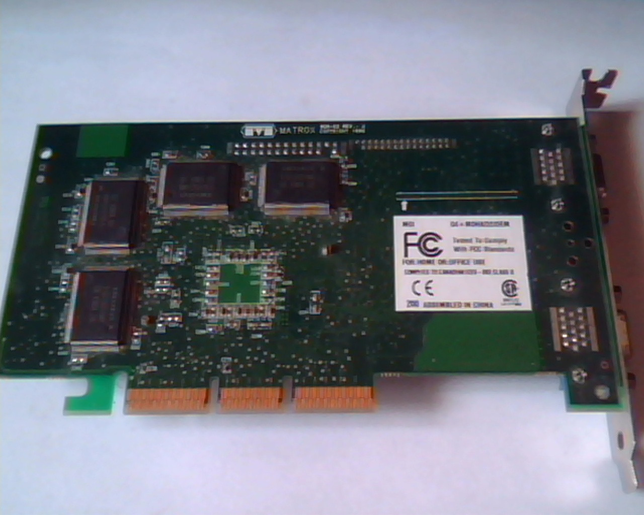 AGP card Matrox 906-02 Rev A MGI G4+MDHA/32/OEM Dual VGA - image 4
