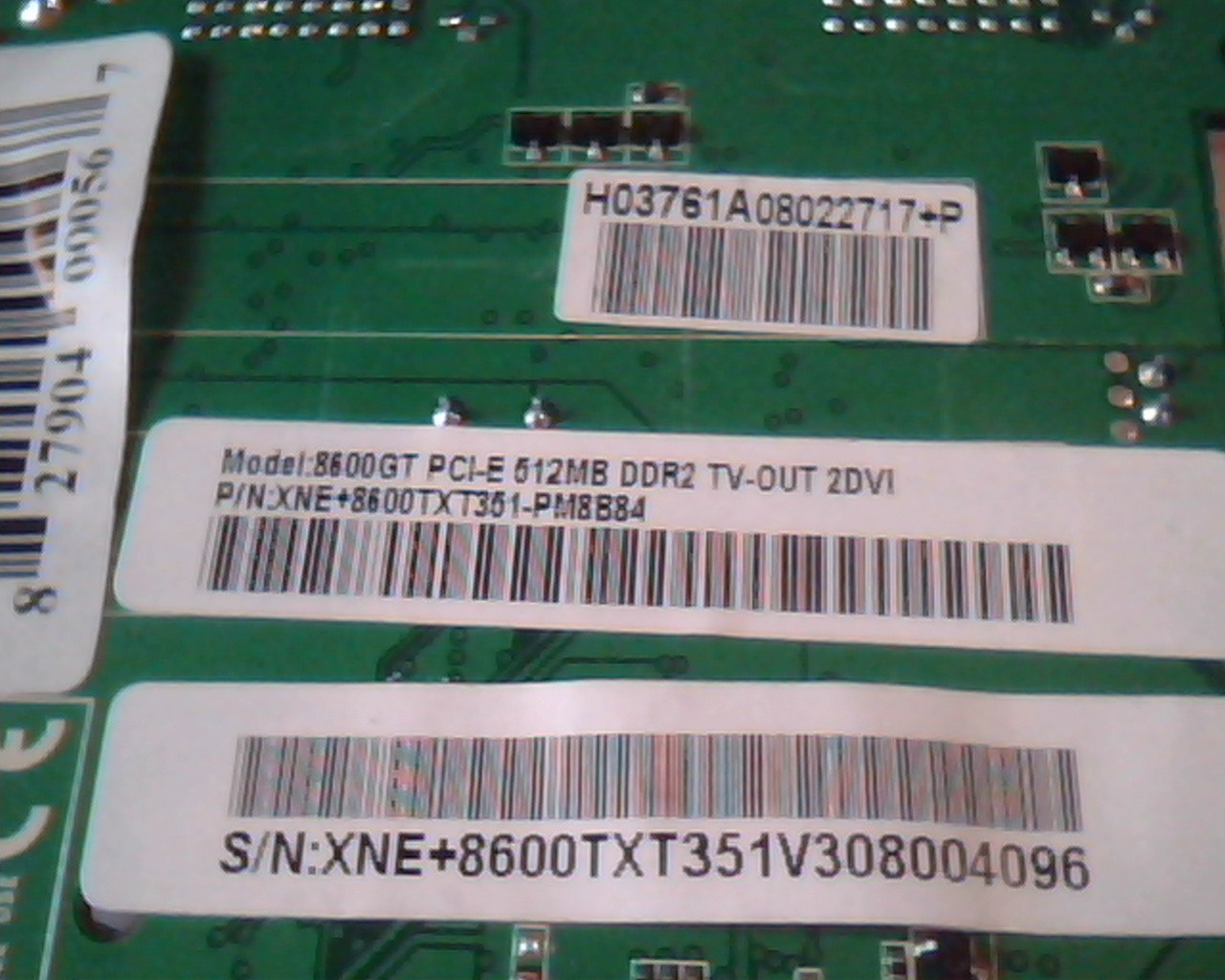 PCI-E express card 8600GT 512MB DDR2 XNE+8600XT351-PM8B84 DVI TV - image 3