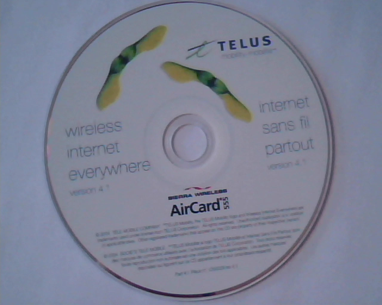 CD Telus Mobility AirCard Wireless Internet Everywhere Version 4.1 Sierra
