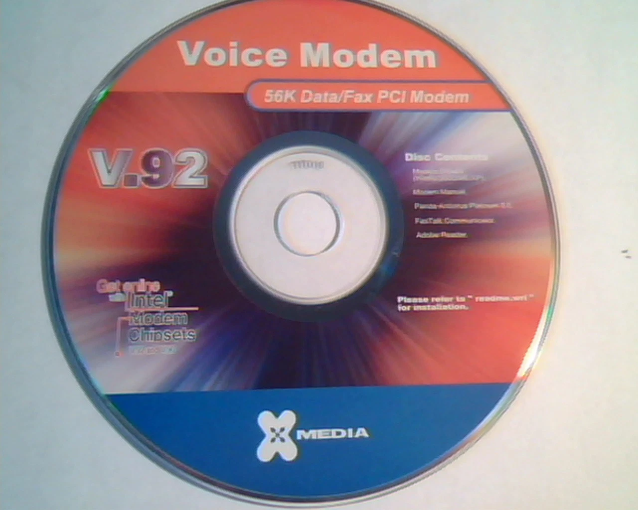 CD Media Voice Modem 56K Data/Fax PCI Modem V.92 Manual V.90 drivers