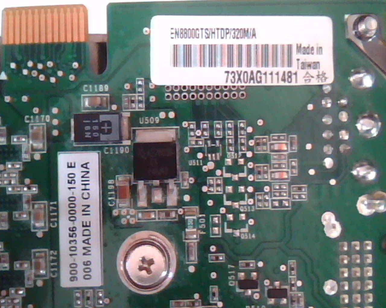 PCI-E express card ASUS GeForce 8800 GTS EN8800GTS HTOP 320M Dual DVI Video - image 3