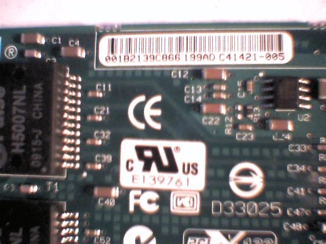 Intel Pro 1000/MT C41421-005 Dual port Gigabit Ethernet card - low profile - image 4