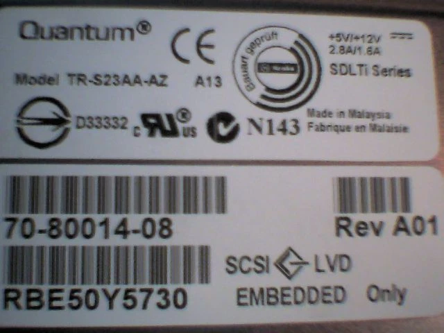 DLT Tape Drive Quantum TR-S13AA 70-80016-01 B03 SCSI LVD SDLT D33125 Super DLT - image 5