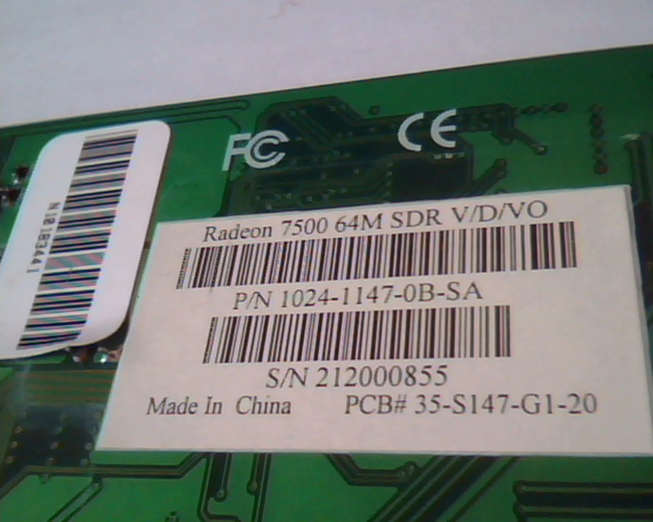 AGP card Radeon 7500 64M SDR 1024-1147-0B-SA 35-S147-G1-20 DVI VGA S-Video out - image 3