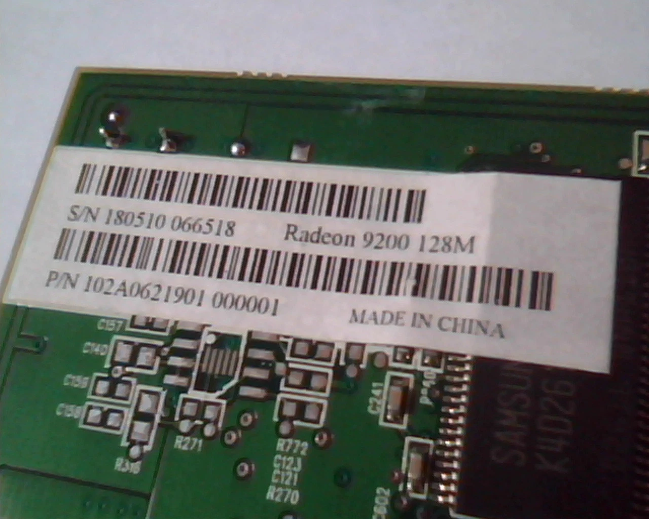 AGP card ATI 109-A06200-00 Radeon 9200 128M 102A0621901 AV I/O VGA TV - image 3