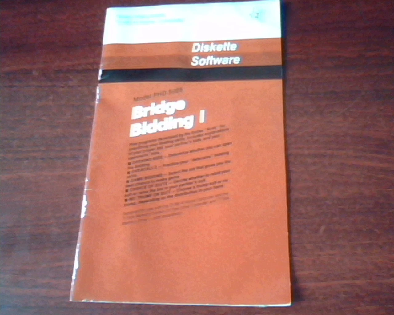Texas Instruments Home Computer MANUAL Model PHD 5026 Bridge Bidding I TI-99/4